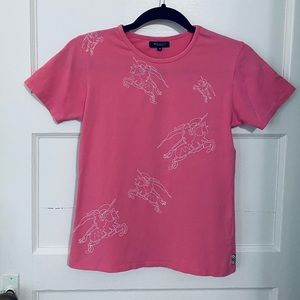 Burberry Pink T Shirt with London Horse